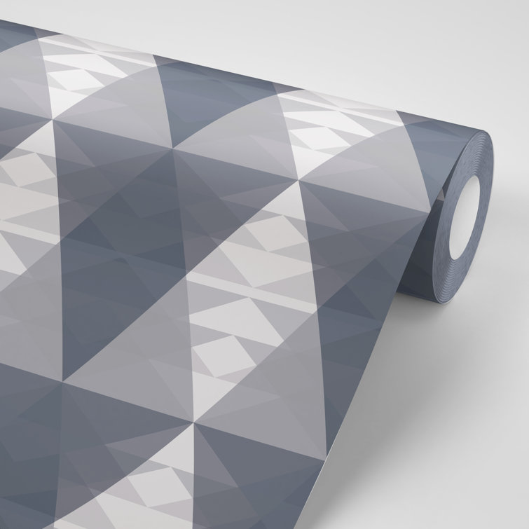 Mitchell Black Geometric Vinyl Peel & Stick Wallpaper Panel Perigold